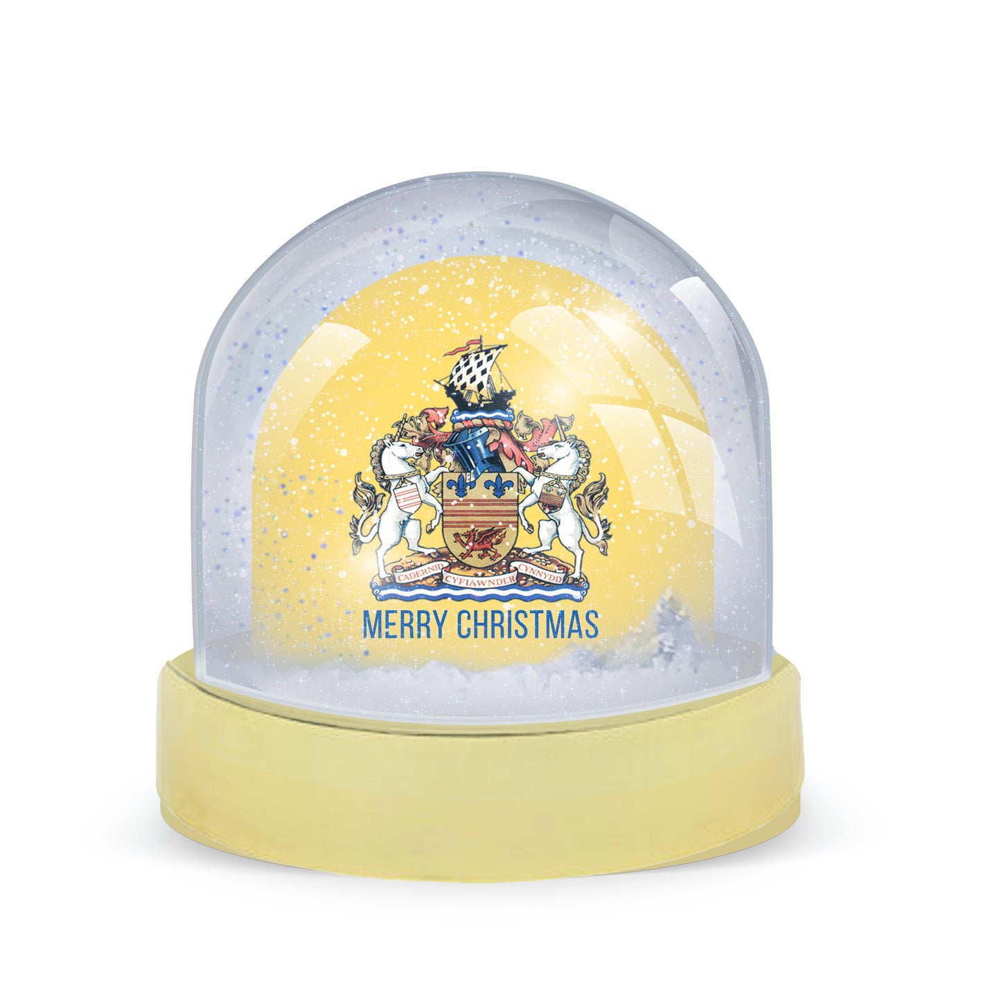 Barry Town Snow Globe