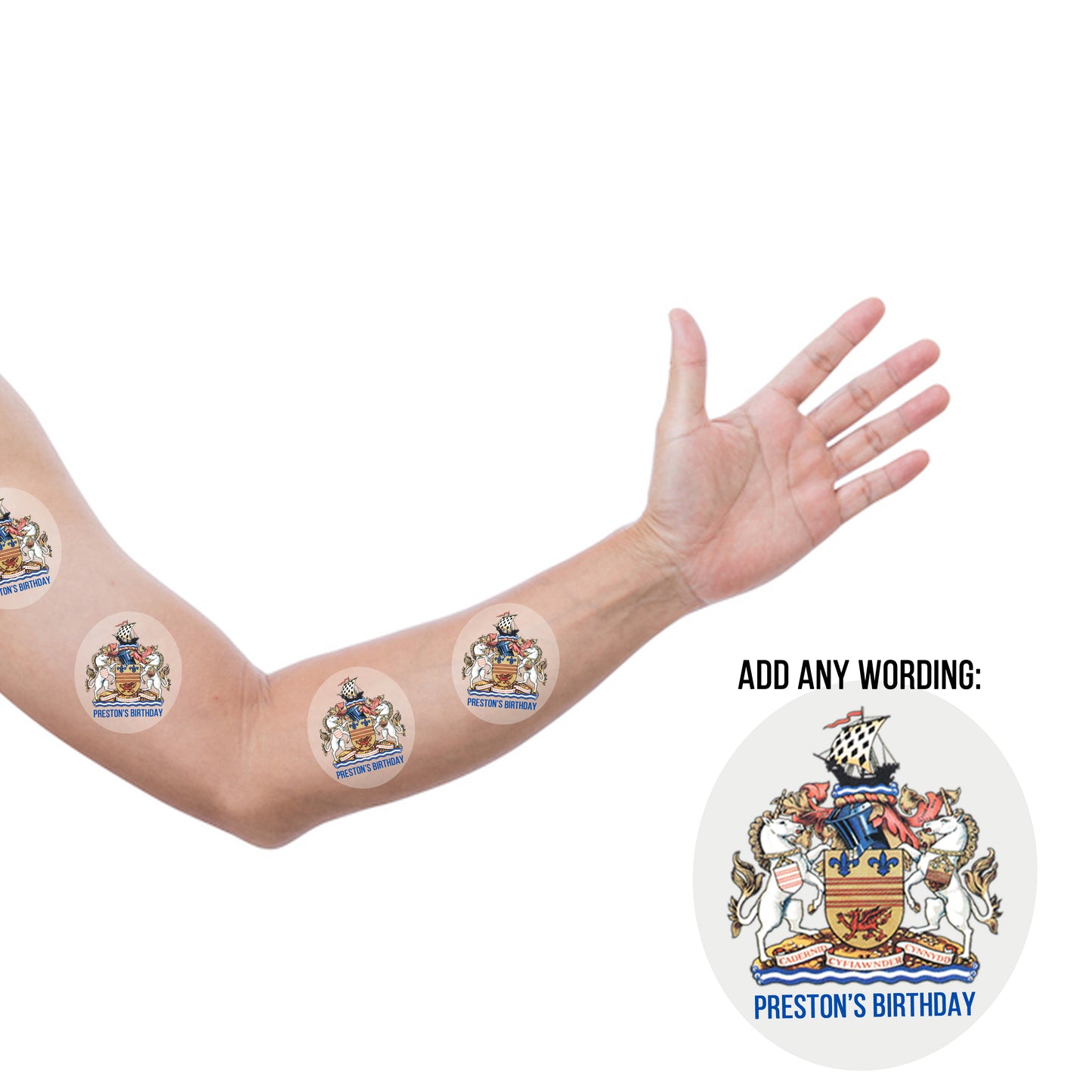 Barry Town Temporary Tattoos - 30 pack