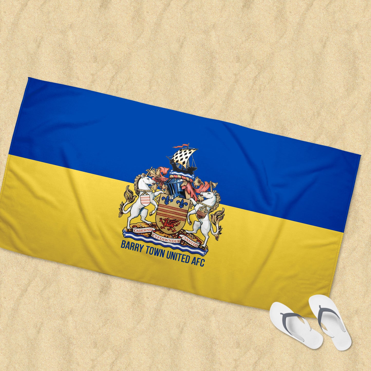 Barry Town Towel - Blue & Yellow