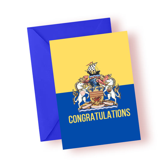 Congratulations - Barry Town - Greeting Card