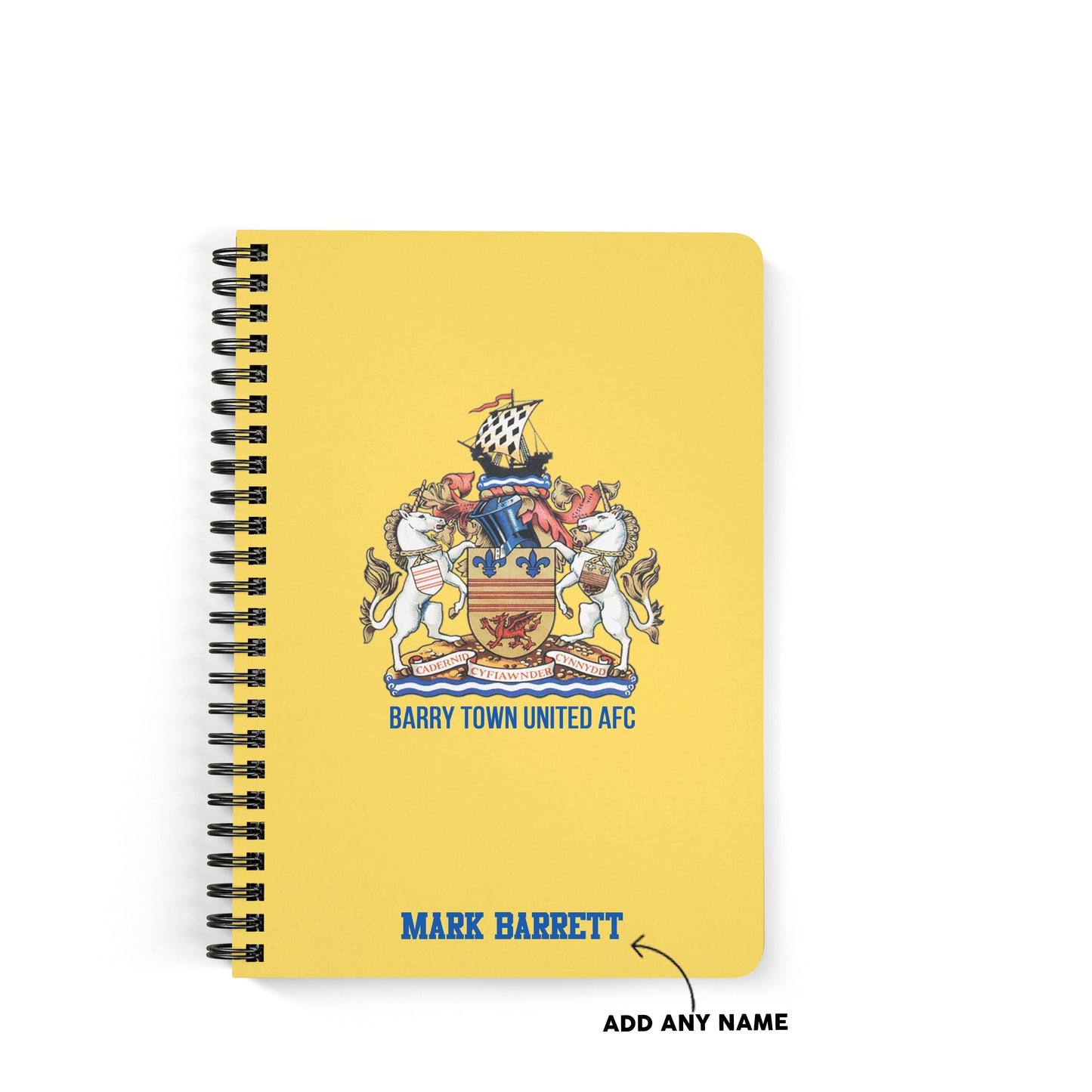 Barry Town Paperback Notepad - Yellow
